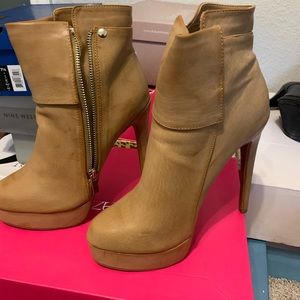 Nude ankle booties